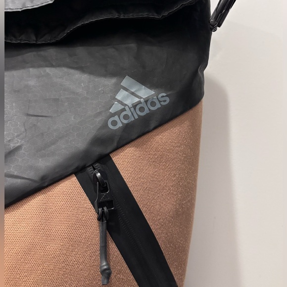 ADIDAS Rectangular Fold-over Black / Tan Backpack / Unisex - Picture 3 of 14